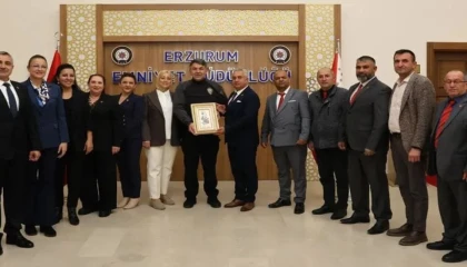 Edirneli muhtarlardan Erzurum’da vefa ziyareti