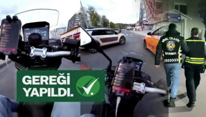 İçişleri yine gereğini yaptı! Kırmızı ışıkta şov yapan motosikletli yakalandı
