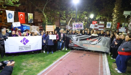 İzmir Karabağlar’da şiddete karşı tek ses tek yürek