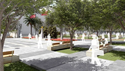İzmir’in Kınık ilçesi Cumhuriyet Meydanı yenileniyor