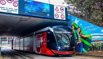 Kartepe demir ağlarla örülüyor... Kartepe tramvayı için ilk kepçe vuruldu