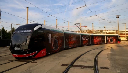 Kocaeli’de otobüs ve tramvaylarda Ata’ya saygı