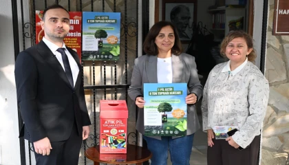 Manisa’da 1 kilogram atık pil getirene zeytin fidanı hediye