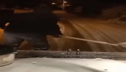 Bilecik Pazaryeri’nde karla mücadelede teyakkuzda