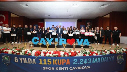 Kocaeli Çayırova’da 2025’te 354 madalya 14 kupa