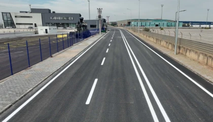 Kocaeli Railport’ta asfalt ve yol çizgileri tamamlandı