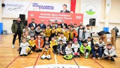 Osmangazi Belediyesi’nden amatör spor kulüplerine malzeme desteği