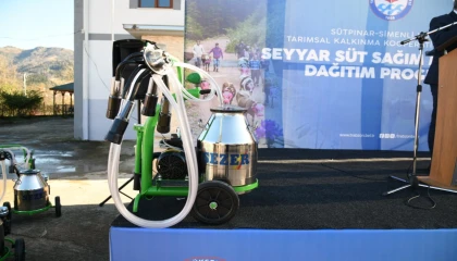 Trabzon’da çiftçilere süt sağım makinesi desteği