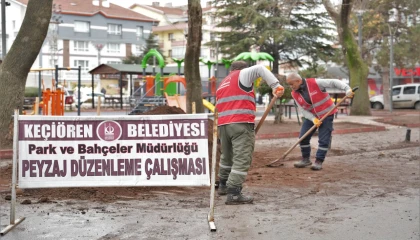 Ankara Keçiören’in park ve bahçeleri yenileniyor