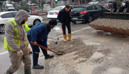 Antalya’da yağış sonrası znında müdahale