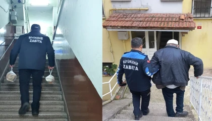 Balıkesir’de soğuk havada vatandaşa destek