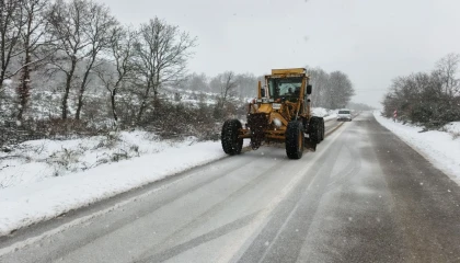 Bursa Gemlik’te karla mücadele sürüyor