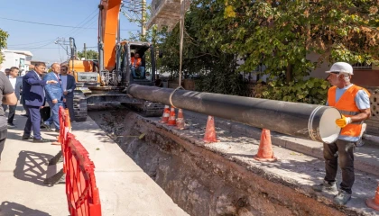 İzmir Sarnıç’ta içme suyu hatları yenileniyor