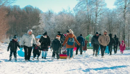 Kocaeli Kuzuyayla’da kar keyfi kış masalına dönüştü