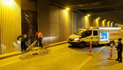 Kocaeli Seka Tüneli’ndeki paneller yenilendi