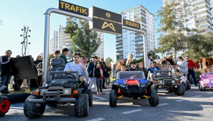Mersin’de Trafik Park yarıyıl tatilinde çocukların akınına uğradı