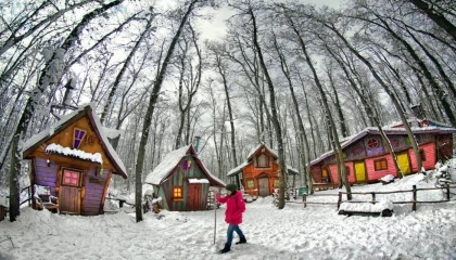 Ormanya’da kartpostallık kış manzaraları