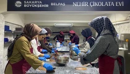 Sakarya’da kadınlara yönelik çikolata ve kahve atölyesi tamamlandı