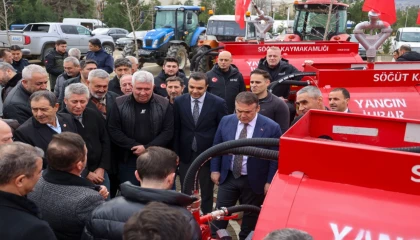 Söğüt’te köylere destek: 15 adet su tankeri teslim edildi