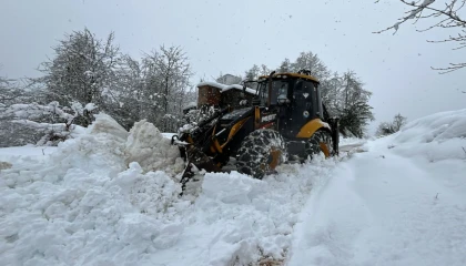 Trabzon’da kar yağışı sonrası 70 mahalle yolu açıldı