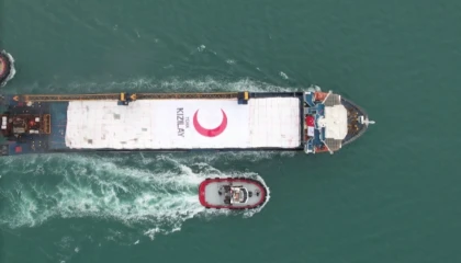 Türk Kızılay 20. yardım gemisini Gazze’ye uğurladı