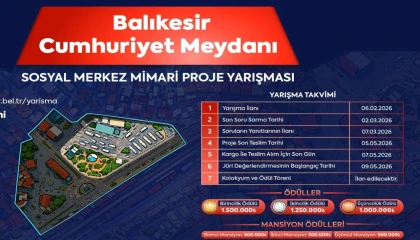 Balıkesir’de Cumhuriyet Meydanı için mimari proje yarışması
