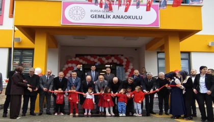 Bursa’da Gemlik ilçesinde anaokulu törenle açıldı