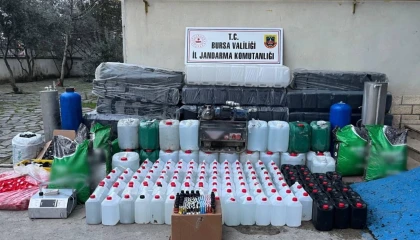 Bursa’da kaçak ve sahte alkol üretim tesisine operasyon