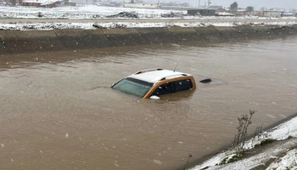 Edirne’de kanala uçan otomobilin sürücüsünün cansız bedeni bulundu