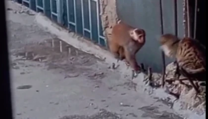 Fikirtepe’de çatılara dadanan rhesus makak yakalandı!