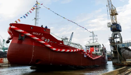 İlk sıfır emisyonlu tanker ”WOLF 1” denize indirildi