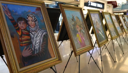 Konya’da Gazzeli çocuklardan ’Sessiz Fırçalar’