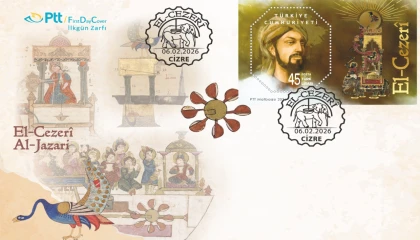 PTT’den ’El-Cezerî’ temalı anma pulu ve ilk gün zarfı