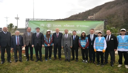 Trabzon Yarı Maratonu öncesi fidanlar toprakla buluştu