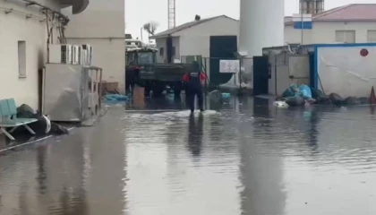 Ağrı’da su taşkınlarına müdahale