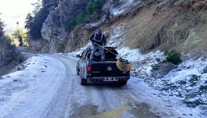 Alanya yollarında kış mesaisi sürüyor