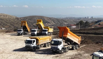 Ankara Keçiören’de dron destekli hafriyat kamyonu denetimi