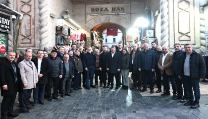 BTSO yönetimi Tarihi Çarşı ve Hanlar’da esnafla buluştu