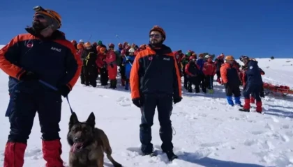 Bursa’da AFAD liderliğinde çığ arama ve kurtarma tatbikatı