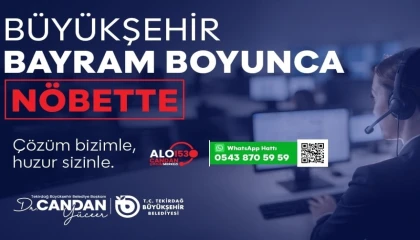 Büyükşehir bayram boyunca görev başında