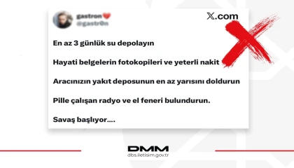 DMM’den ”Savaş başlayacak” iddialarına yalanlama