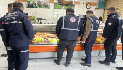 Kayseri zabıtasından kasaplara yakın takip