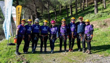 Manisa’da kadın sporcular Gelin Uçtu Kanyonu’nu geçti