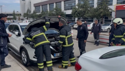 Adıyaman’da hastane otoparkında korkutan anlar