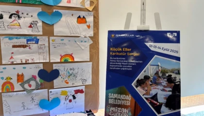 Çocukların çizgileri iki şehir arasında umut köprüsü kurdu