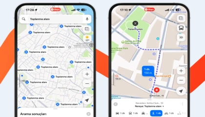 Deprem toplanma alanları Yandex’e eklendi