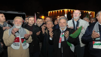 Kayseri’de Filistin için omuz omuza dayanışma