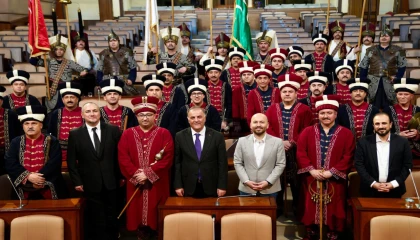 Milli maçta tribünleri coşturan mehteran Saraçhane’de