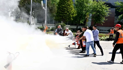 Muratpaşa’da yangın tatbikatı