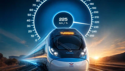 Yerli Hızlı Tren testte 225 km/s hıza ulaştı